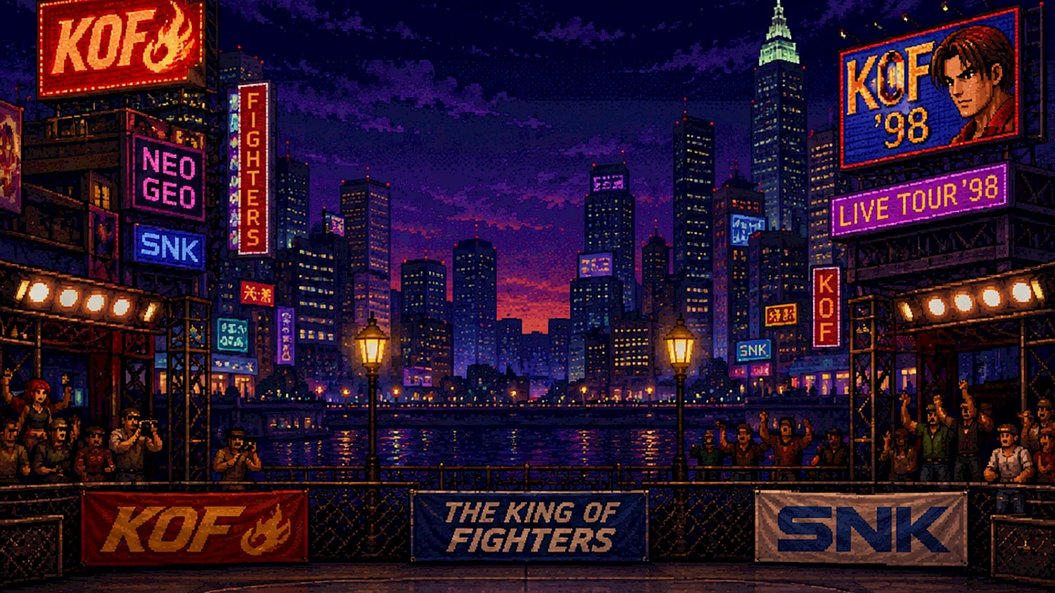 SNK『THE KING OF FIGHTERS XV（KOF XV）』リバーシブルスカジャン｜予約販売限定・ゲームTシャツ希少アパレル（状態良好）
